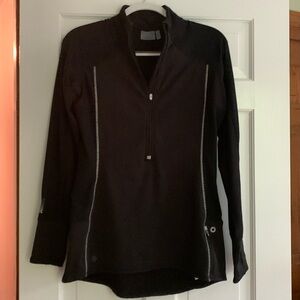 Athleta black 1/4 zip sweatshirt